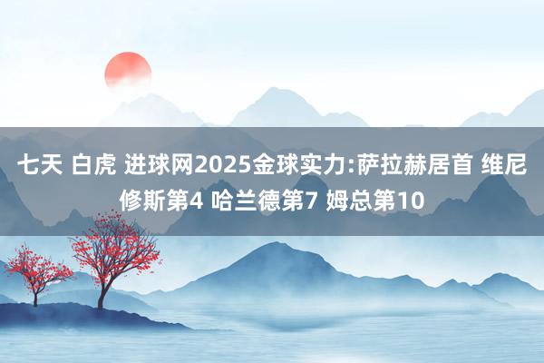 七天 白虎 进球网2025金球实力:萨拉赫居首 维尼修斯第4 哈兰德第7 姆总第10