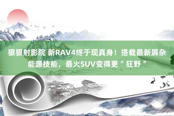 狠狠射影院 新RAV4终于现真身！搭载最新羼杂能源技能，最火SUV变得更＂狂野＂