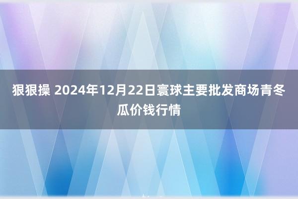 狠狠操 2024年12月22日寰球主要批发商场青冬瓜价钱行情