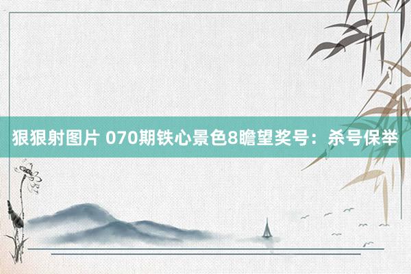 狠狠射图片 070期铁心景色8瞻望奖号：杀号保举