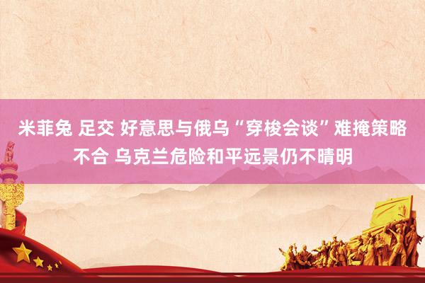 米菲兔 足交 好意思与俄乌“穿梭会谈”难掩策略不合 乌克兰危险和平远景仍不晴明