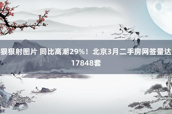 狠狠射图片 同比高潮29%！北京3月二手房网签量达17848套