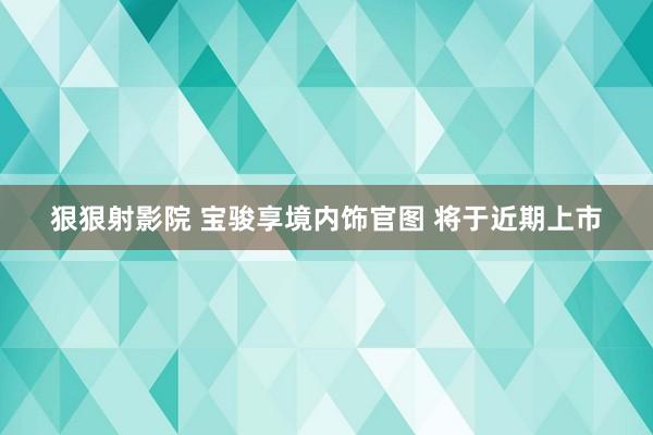 狠狠射影院 宝骏享境内饰官图 将于近期上市