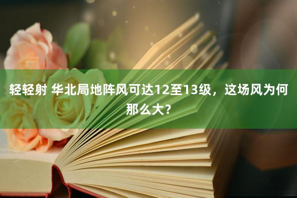 轻轻射 华北局地阵风可达12至13级，这场风为何那么大？