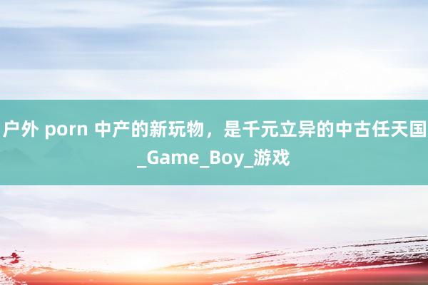 户外 porn 中产的新玩物，是千元立异的中古任天国_Game_Boy_游戏