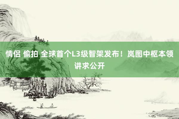 情侣 偷拍 全球首个L3级智架发布！岚图中枢本领讲求公开